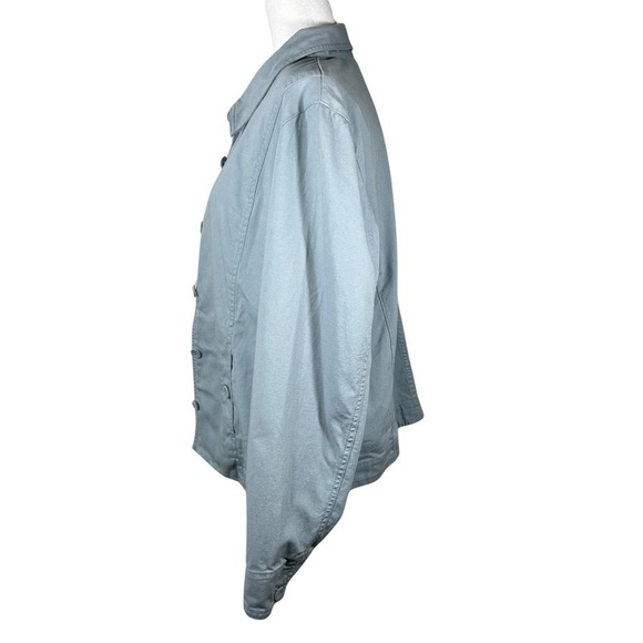 Eileen Fisher Blue Cotton Jacket, size XL - Picture 3 of 6